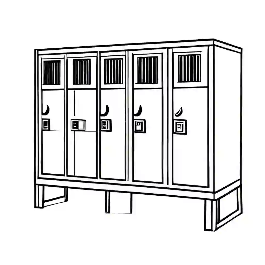 Lockers coloring pages